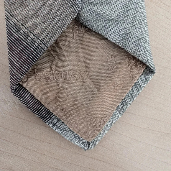 🇫🇷BALMAIN Vintage Tie,  Grey and brown - Picture 6 of 6
